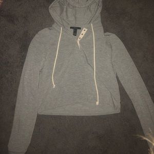 Cropped forever 21 hoodie